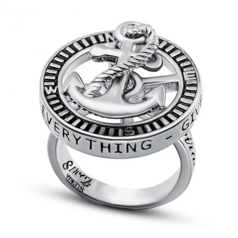 Серебряное кольцо, вставка: эмаль, арт.:0101ap-113, SilverWings, рис. 1