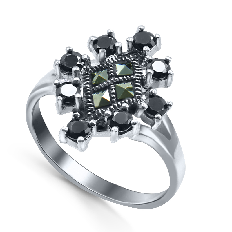 Серебряное кольцо<br> 211556B-39