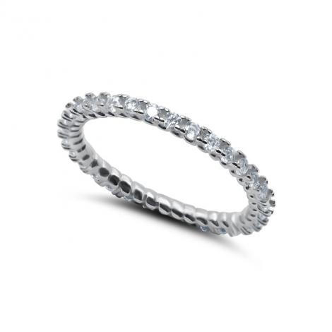Серебряное кольцо, вставка: куб.цирконий, арт.:0111327624a, SilverWings, рис. 1