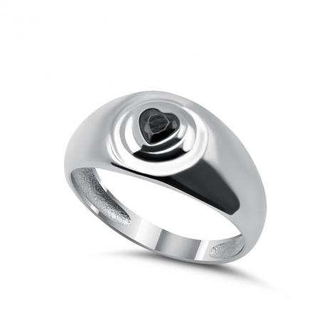 Серебряное кольцо, вставка: куб.цирконий, арт.:012022073b, SilverWings, рис. 1