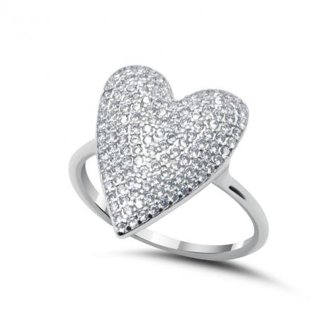 Серебряное кольцо, вставка: куб.цирконий, арт.:012022076a, SilverWings, рис. 1