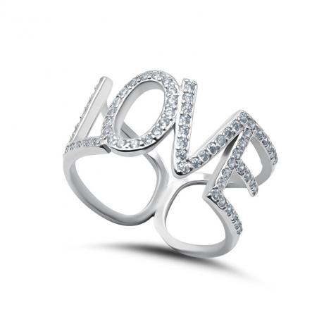 Серебряное кольцо, вставка: куб.цирконий, арт.:012022078, SilverWings, рис. 1