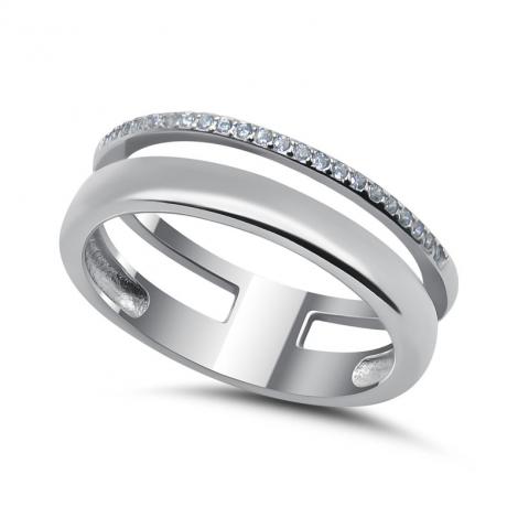 Серебряное кольцо, вставка: куб.цирконий, арт.:01202379a, SilverWings, рис. 1