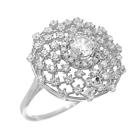 Кольцо, вставка: куб.цирконий, арт.:0120901744a, SilverWings, рис. 1