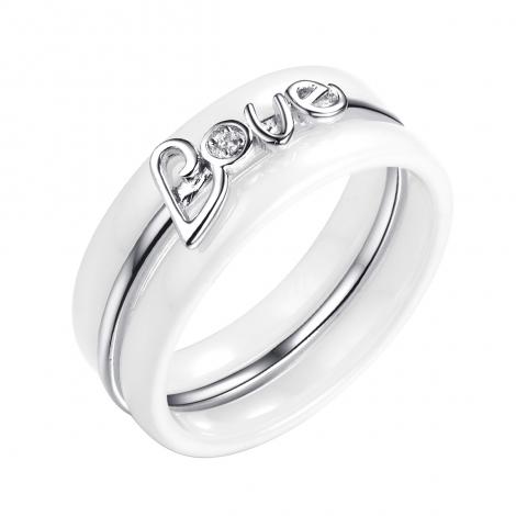 Кольцо, вставка: керамика, куб.цирконий, арт.:0120911029a, SilverWings, рис. 1