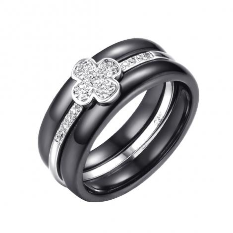 Кольцо, вставка: керамика, куб.цирконий, арт.:0120911245ab, SilverWings, рис. 1