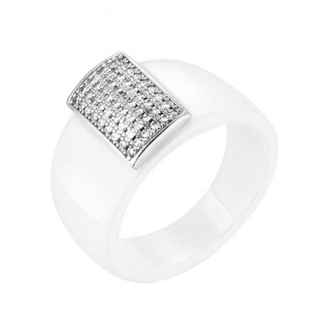 Кольцо, вставка: керамика, куб.цирконий, арт.:0120911363a, SilverWings, рис. 1