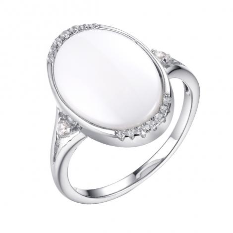 Кольцо, вставка: керамика, куб.цирконий, арт.:0120911486a, SilverWings, рис. 1