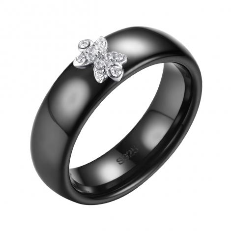 Кольцо, вставка: керамика, куб.цирконий, арт.:0120911558ab, SilverWings, рис. 1