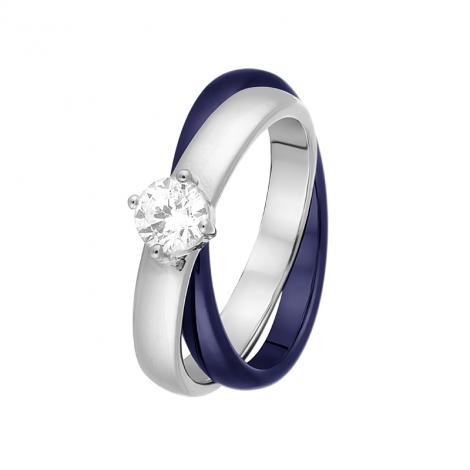 Кольцо, вставка: керамика, куб.цирконий, арт.:0120911708c, SilverWings, рис. 1