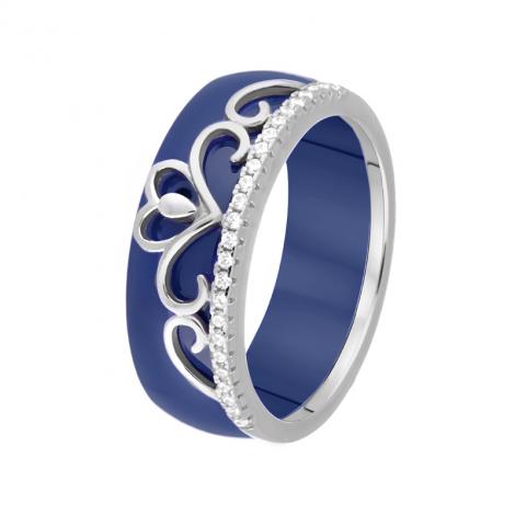 Кольцо, вставка: керамика, куб.цирконий, арт.:0120911722c, SilverWings, рис. 1