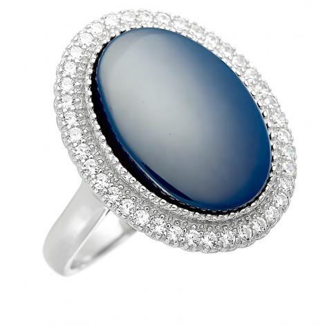 Кольцо, вставка: керамика, куб.цирконий, арт.:0120911857c, SilverWings, рис. 1