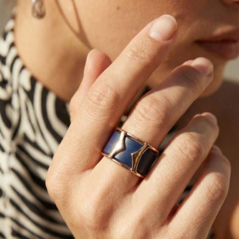 Кольцо, вставка: керамика матовая, арт.:0120911970c-m, SilverWings, рис. 2