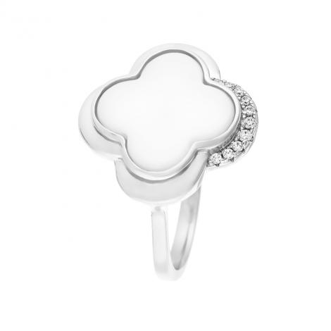 Кольцо, вставка: керамика, куб.цирконий, арт.:0120912183a, SilverWings, рис. 1