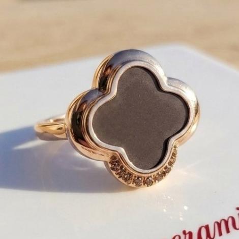 Кольцо, вставка: керамика, куб.цирконий, арт.:0120912183pgp-p-m, SilverWings, рис. 3