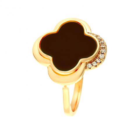 Кольцо, вставка: керамика, куб.цирконий, арт.:0120912183pgp-p, SilverWings, рис. 1