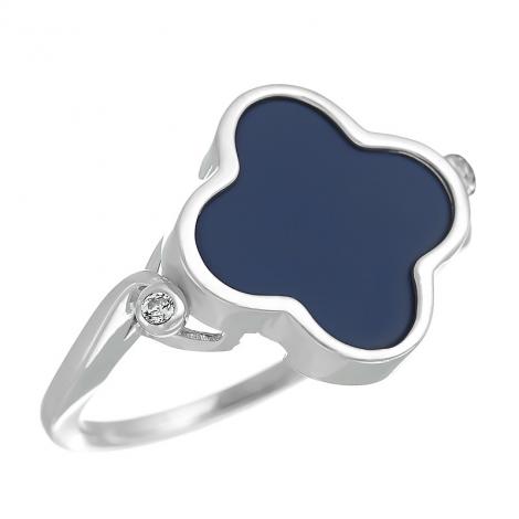 Кольцо, вставка: керамика, куб.цирконий, арт.:0120912186c-m, SilverWings, рис. 1