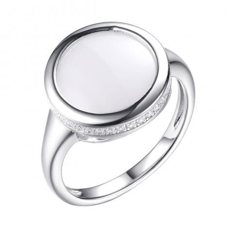 Кольцо, вставка: керамика, куб.цирконий, арт.:0120912281a, SilverWings, рис. 1