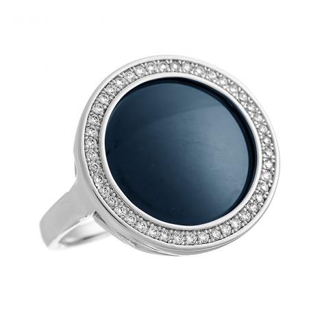Кольцо, вставка: керамика, куб.цирконий, арт.:0120912443c, SilverWings, рис. 1