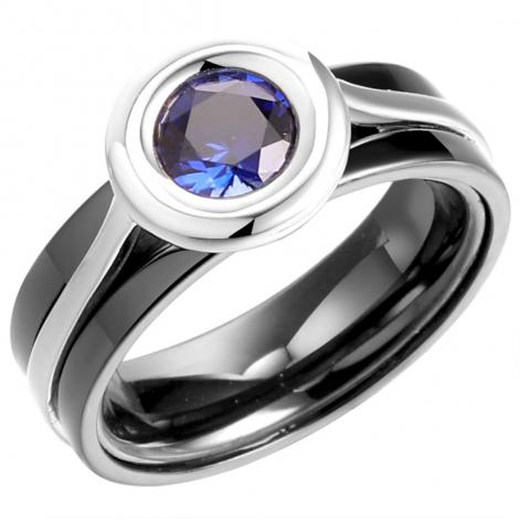 Кольцо, вставка: корунд синт., керамика, арт.:012091348745b-c, SilverWings, рис. 1