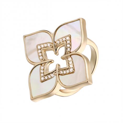 Кольцо, вставка: куб.цирконий, перламутр, арт.:0120914003gp-a, SilverWings, рис. 1