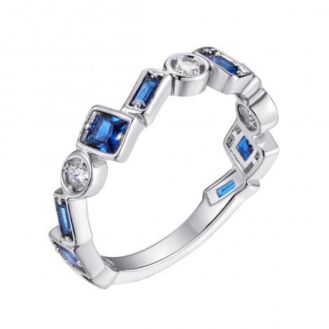 Кольцо, вставка: куб.цирконий, шпинель синт., арт.:01209142452c, SilverWings, рис. 1