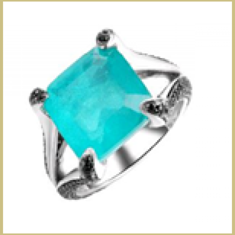 Кольцо, вставка: нанокристалл, ситалл, арт.:0120915438cb13, SilverWings, рис. 1