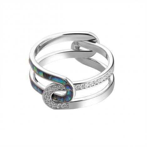 Кольцо, вставка: куб.цирконий, эмаль, арт.:0120916378mix, SilverWings, рис. 1