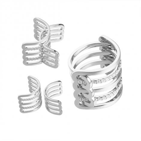 Кольцо, вставка: куб.цирконий, арт.:0120916395a, SilverWings, рис. 1