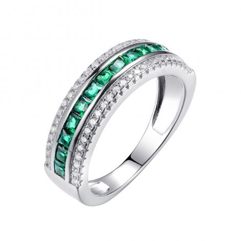 Кольцо, вставка: нанокристалл, куб.цирконий, арт.:0120925806e, SilverWings, рис. 1