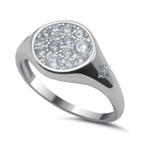 Серебряное кольцо, вставка: куб.цирконий, арт.:012231427a, SilverWings, рис. 1