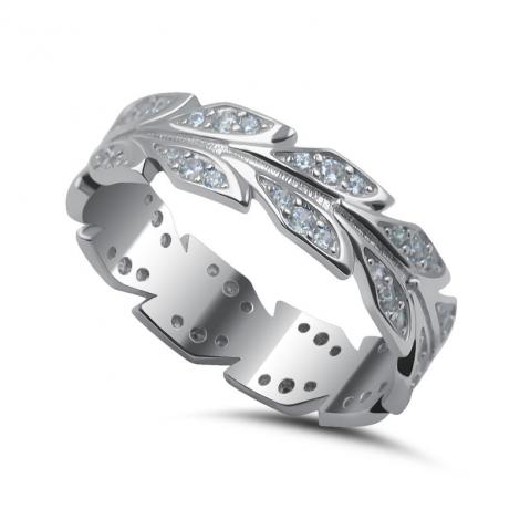 Серебряное кольцо, вставка: куб.цирконий, арт.:012236152a, SilverWings, рис. 1