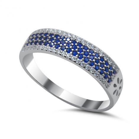 Серебряное кольцо, вставка: куб.цирконий, арт.:012236154c, SilverWings, рис. 1