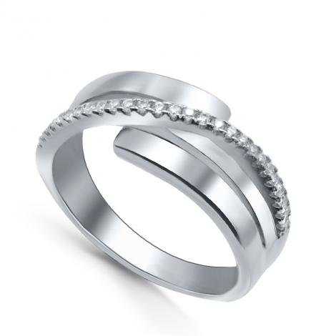 Серебряное кольцо, вставка: куб.цирконий, арт.:01hlr2373a-198, SilverWings, рис. 1