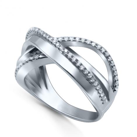 Серебряное кольцо, вставка: куб.цирконий, арт.:01xfr00087a-198, SilverWings, рис. 1