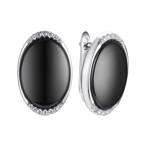 Серьги, вставка: керамика, куб.цирконий, арт.:0220911486ab, SilverWings, рис. 1