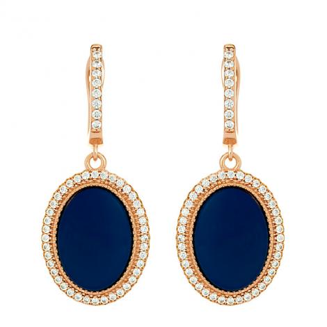 Серьги, вставка: керамика матовая, куб.цирконий, арт.:0220911857pgp-c-m, SilverWings, рис. 1