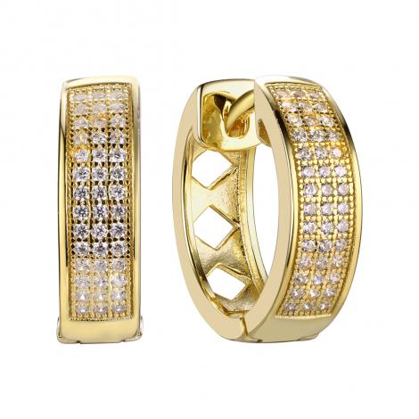 Серьги, вставка: куб.цирконий, арт.:022091252gp, SilverWings, рис. 1