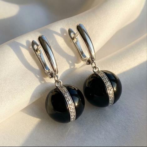 Серьги, вставка: керамика, куб.цирконий, арт.:0220912563ab, SilverWings, рис. 3