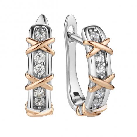 Серьги, вставка: куб.цирконий, арт.:0220912582pgp-mix, SilverWings, рис. 1