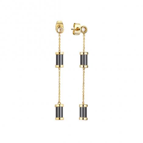 Серьги, вставка: керамика, куб.цирконий, арт.:0220912750gp-b, SilverWings, рис. 1