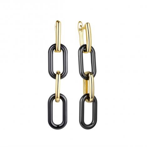 Серьги, вставка: керамика, арт.:0220912777gp-b, SilverWings, рис. 1