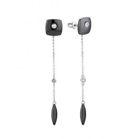 Серьги, вставка: керамика, куб.цирконий, арт.:0220912952ab, SilverWings, рис. 1