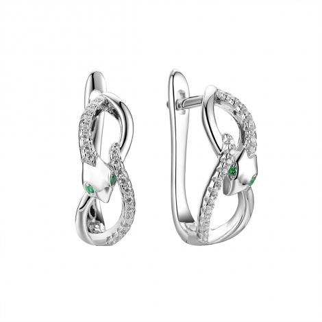 Серьги, вставка: куб.цирконий, нанокристалл, арт.:0220912998a-e, SilverWings, рис. 1