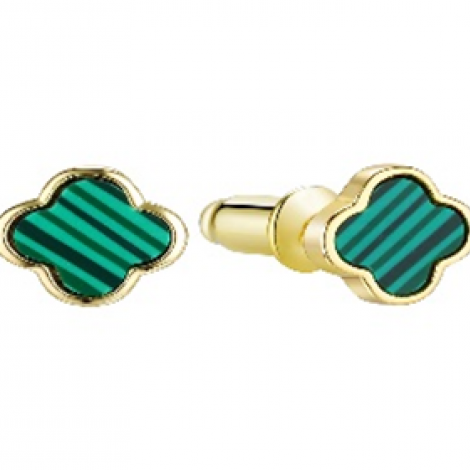 Серьги, вставка: малахит, арт.:0220913266gp, SilverWings, рис. 1