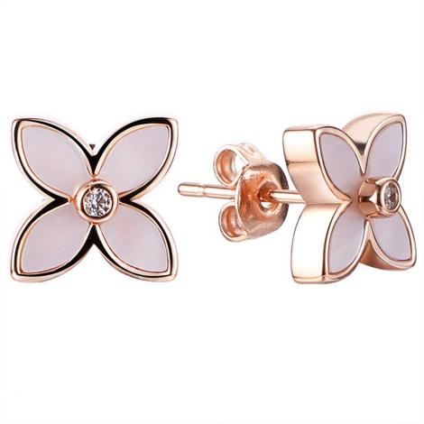 Серьги, вставка: перламутр, куб.цирконий, арт.:0220914841pgp, SilverWings, рис. 1