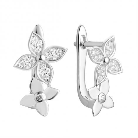 Серьги, вставка: куб.цирконий, арт.:0220915148a, SilverWings, рис. 1