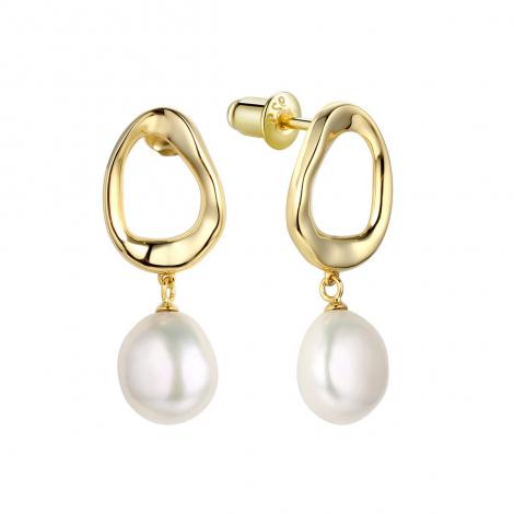 Серьги, вставка: жемчуг "барокко", арт.:0220915343gp, SilverWings, рис. 1