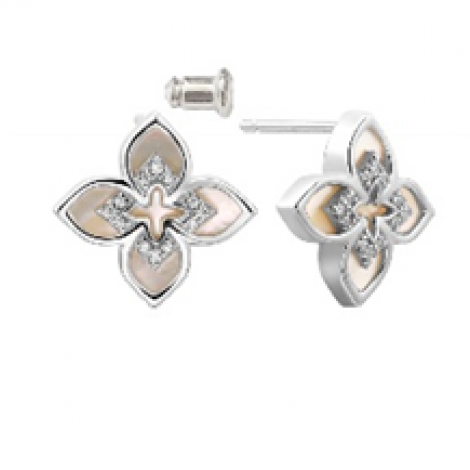 Серьги, вставка: перламутр, куб.цирконий, арт.:0220915417a, SilverWings, рис. 1