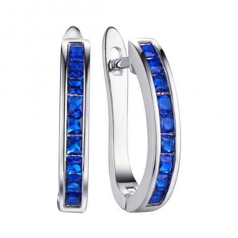 Серьги, вставка: шпинель синт., арт.:0220925926ccf, SilverWings, рис. 1